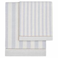 Romantica Light-Blue & White Linen Handtuch Set 